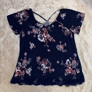 Maurices plus 24/7 floral tee